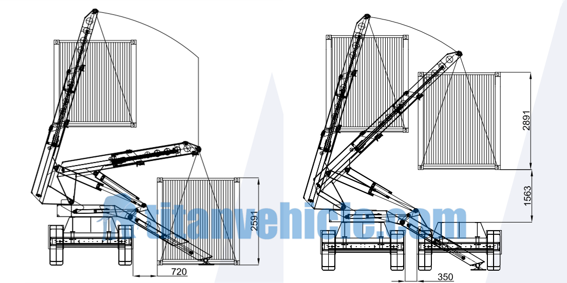 side lift container transport