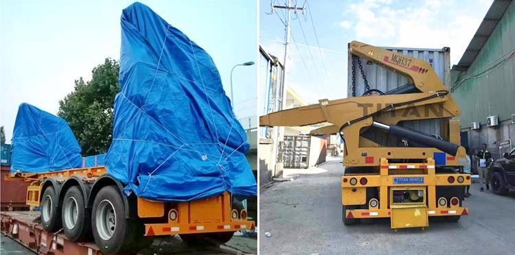 Package of 40/45 Ton Container Side Loader Trailer