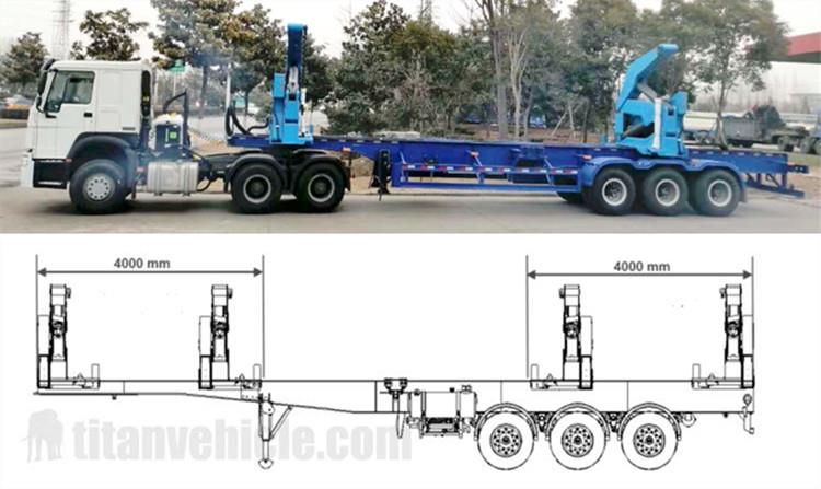 Drawing of 40ft Container Side Lifter Trailer for Sale