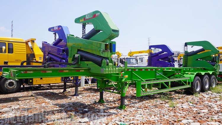 40 ft Container Side Loader Trailer for Sale In Ghana Accra40 ft Container Side Loader Trailer for Sale In Ghana Accra  The old customer Preyen Nayiager purchased the 40ft container side loader trailer for the second time, and the sales manager Jacky recommended our 40 ft container side loader trailer, which is a frequently sold product. The customer understands the quality of our products, so the customer trusts TITAN very much. After 3 days of talking, the customer has completely Purchased a TITAN 40ft container side loader trailer.  The following is the completed drawing taken by the sales manager Jacky, and the test video is recorded. After the completion, we will record the test video for the customer to ensure that the semi trailer received by the customer is in good condition.  40 ft Container Side Loader Trailer for Sale In Ghana Accra40 ft Container Side Loader Trailer for Sale In Ghana Accra  Main Benefits of 40Ft container side loader trailer Competitive advantage  40Ft container side loader trailer enables you to perform your job in a safe and efficient manner and allows a new form of service that can’t be provided by a truck and trailer.   Quick turnaround  The 40ft container side loader trailer for sale makes it possible to swiftly load and unload the container whenever and wherever you want. 2-4 minutes full operation time, and the driver can move on to the next task.   Place container on the ground  The 40ft container side loader trailer can put the container on the ground so that the end-user is able to pack/unpack it at their own leisure. If there are no loading docks, the 40ft container side loader trailer will also enable safe and more efficient unpacking/packing of the container. A shipping container placed on the ground can also serve as a flexible, temporary storage room.  40 ft Container Side Loader Trailer for Sale In Ghana Accra40 ft Container Side Loader Trailer for Sale In Ghana Accra  Safe cargo, safe workplace  40Ft container side loader trailer provides safe, leveled 2+2 point lifting, keeping the cargo safe and allowing you to handle hazardous, fragile or high-value goods. As both the lifting operation and transport are handled by a single person, the delivery procedure is as safe as it can get.  Not only containers  40ft sideloader trailer can lift many types of heavy cargo and provides an economical alternative to many specialized lifting cranes and systems. The high lifting capacity of a Sideloader can match a 100-120 tonne-m crane.   The 40ft container side loader trailer has a number of advanced core technologies and a number of national patents. One machine can complete various operations such as container self-loading and unloading, trailer-to-trailer transfer, stacking, etc.  40 ft Container Side Loader Trailer for Sale In Ghana Accra40 ft Container Side Loader Trailer for Sale In Ghana Accra  40Ft container side loader trailer has a long means trouble-free working time, stable and reliable performance, compact and reasonable layout, beautiful and fashionable, easy to use and easy to maintain.  The product adopts the patented technology of a self-developed oil cylinder sliding guide, which expands the operation space of the equipment.  Adopts the patented technology of electro-hydraulic load adaptive double pump and the double branch to ensure the stability of the speed switching of the crane, and can make full use of the output of the engine  At the same time, it can realize the synchronization of the hoisting mechanisms on both sides and the stability of the hoisting process; the patented technology of automatic storage and intelligent control of the chain lock and intelligent control can improve the comfort of operation and the safety of the whole trailer.