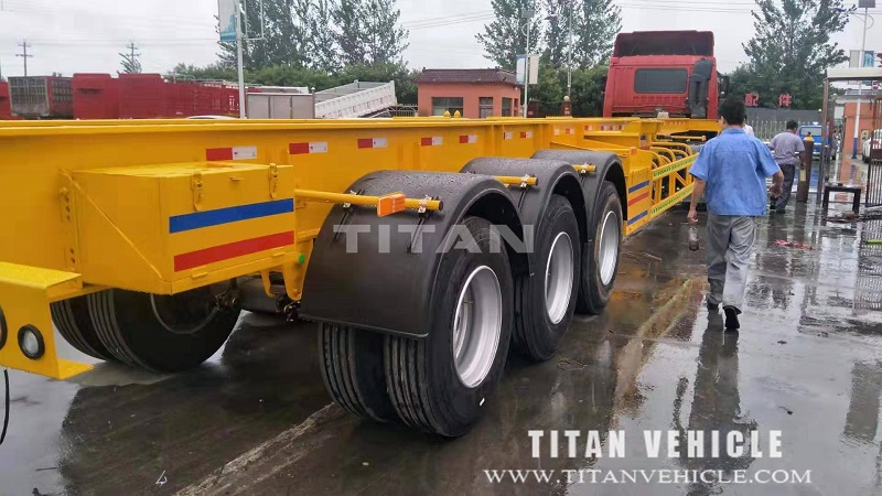 skeleton container semi trailer
