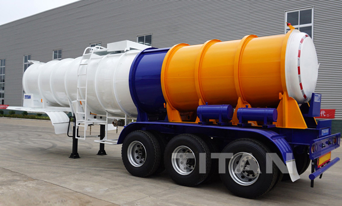 sulfuric acid tanker semi trailer