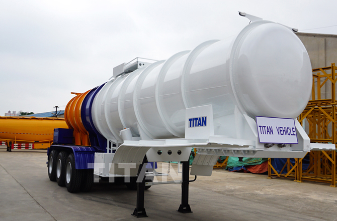 sulfuric acid tanker semi trailer