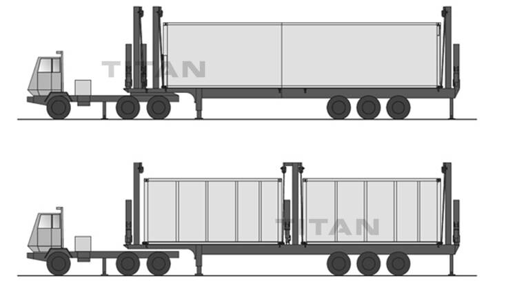 Drawing of Container Side Loader Trailer