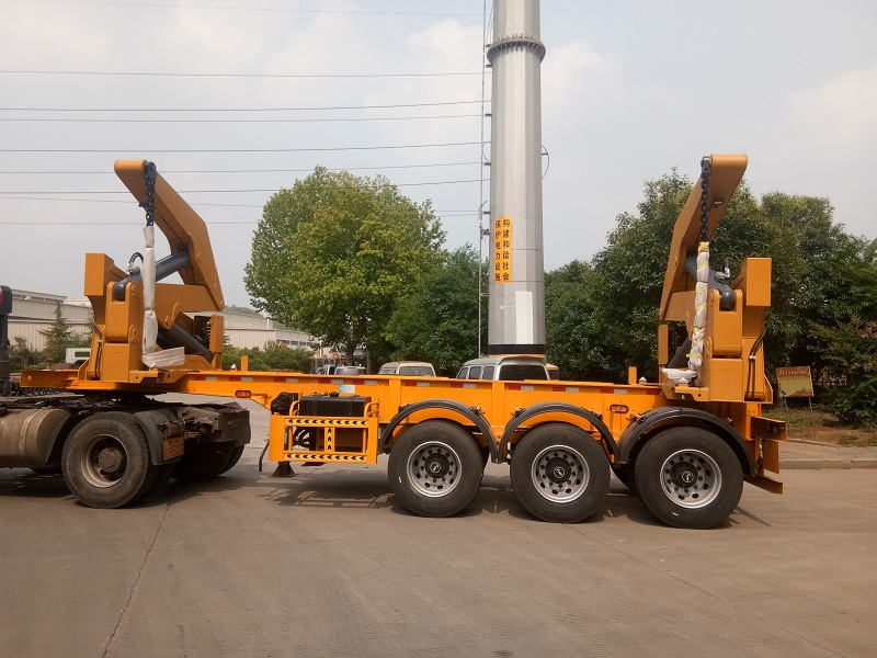self unloading container trailer