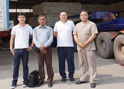 Customer from Pakistan for 100 ton Lowbed Trailer with dolly