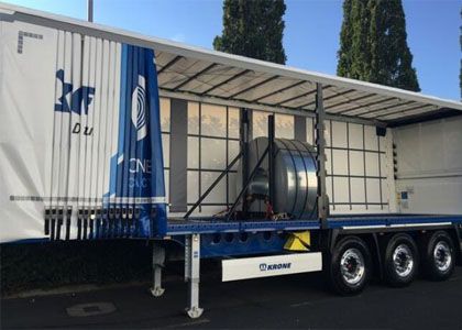 How does Europe transport steel rolls?