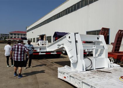Welcome Our Ghana Client to Check the Lowboy semi trailers Today
