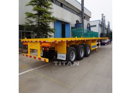 3 axles 40ft flatbed semi trailer is ready for shipment