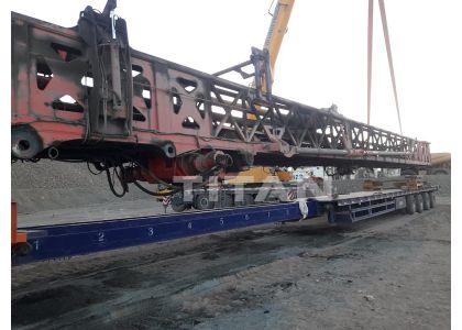 4 axles 56 meters extendable wind blade transport trailer/wind blade trailer Ghanaian customer feedback