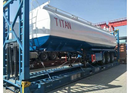 3 axles Fuel tank trailer/ crude-oil tank trailer ready ship to Zimbabwe