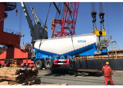 Zambian customers'  bulk cement tank trailer are waiting for delivery