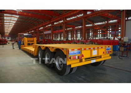 3 axles Detachable gooseneck lowboy trailer /heavy duty lowboy semi trailer be finished