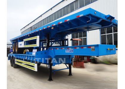 TITAN 2 axles 60ton Low bed trailer/lowbed semi trailer