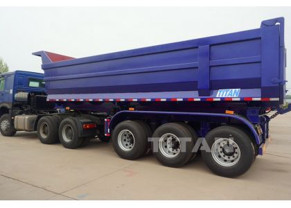 TITAN 3 axles 30cbm 40cbm  dump trailer tipper semi trailer 