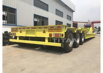 TITAN 3 lines 6 axles lowboy trailer Will be shipped to Guinea-What is a lowboy trailer used for?