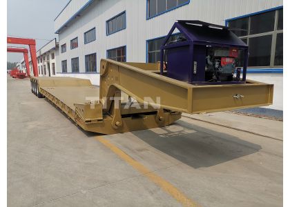 New 4 axles detachable gooseneck lowboy trailer has been finished 