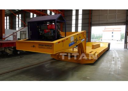 New 80T detachable gooseneck lowboy trailers has been finished