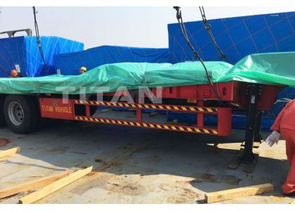 TITAN Uganda customer's low bed trailer ready to shipment