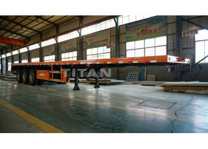 TITAN 3 axles 60 tons flatbed trailer has been finished 