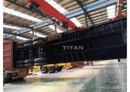 What are the uses of the container flatbed trailers?