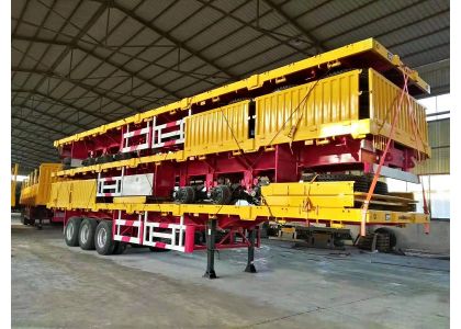 Algerian customer's drop side wall trailer ready to ship